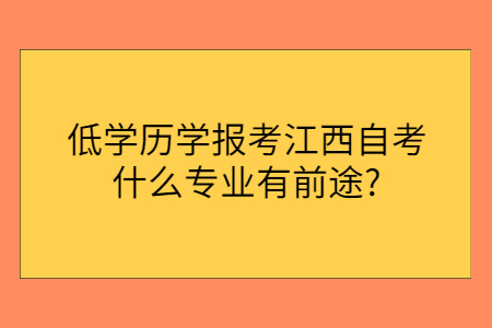 江西自考什么專業(yè)有前途
